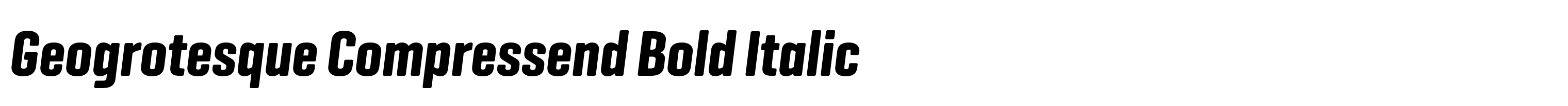 Geogrotesque Compressend Bold Italic